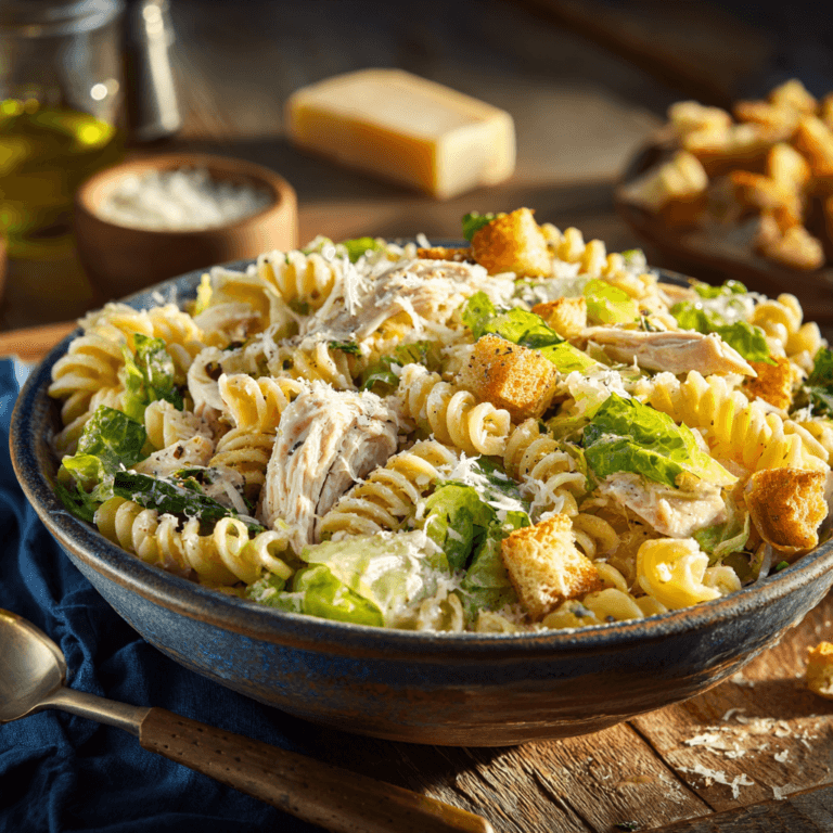 chicken cesar pasta salad