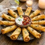 Crispy Crab And Shrimp Queso Taquitos