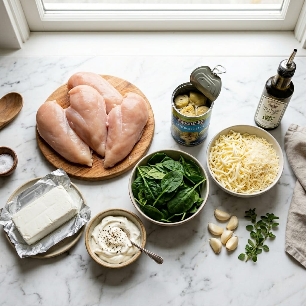 Creamy Spinach & Artichoke Chicken Bake