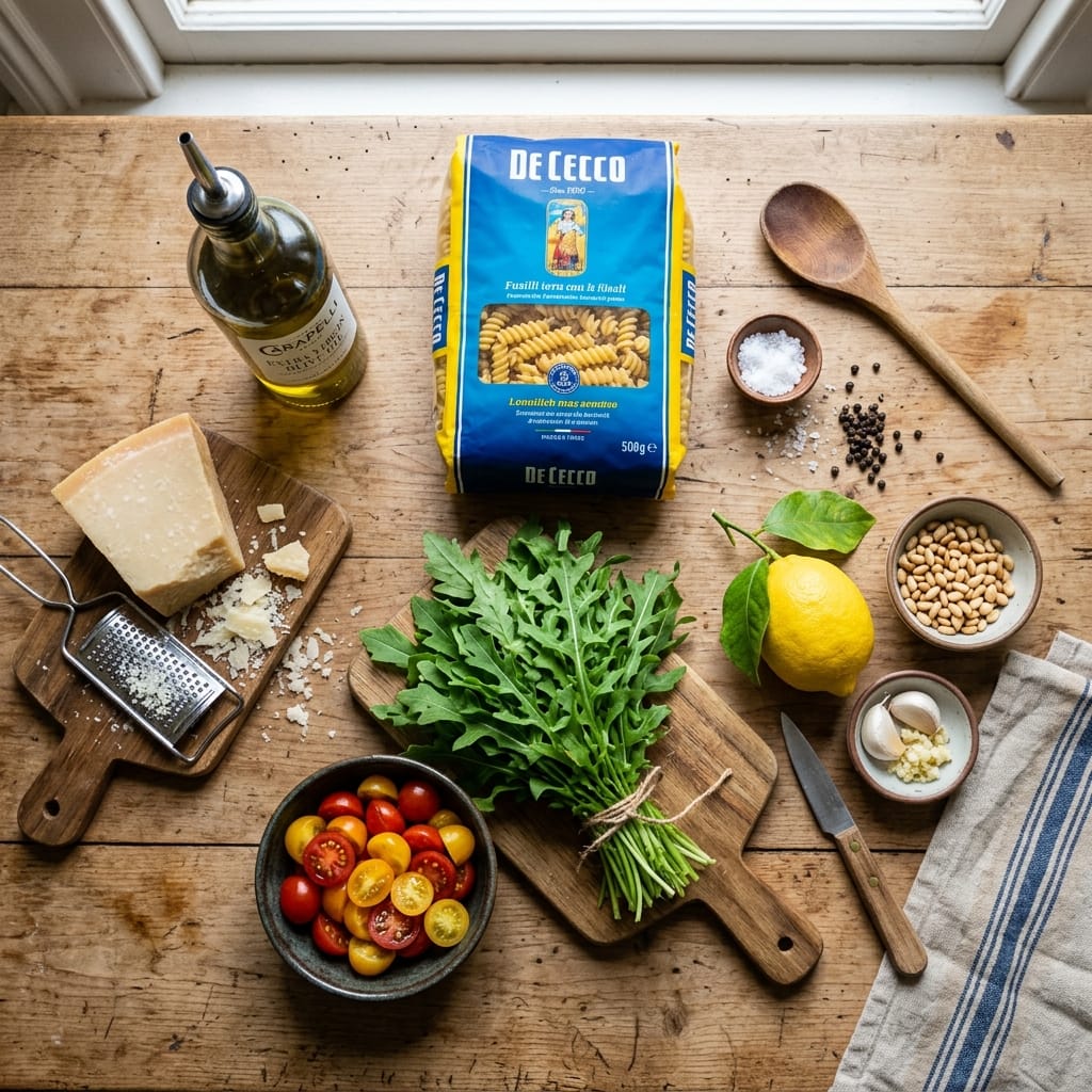 Bright and Zesty Lemon Arugula Pasta Salad