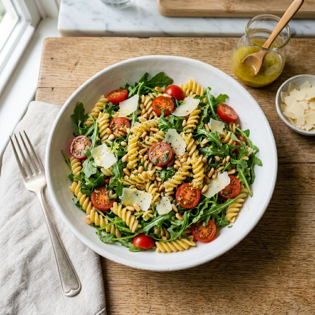 Bright and Zesty Lemon Arugula Pasta Salad