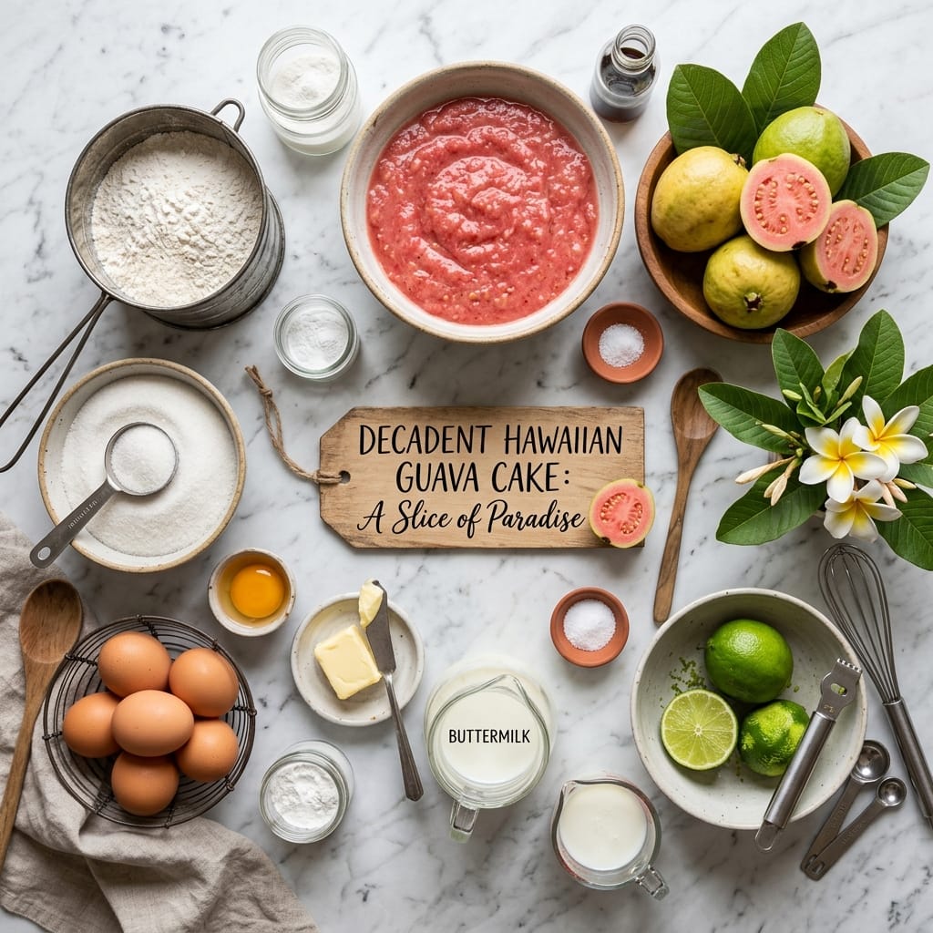 Decadent Hawaiian Guava Cake: A Slice of Paradise
