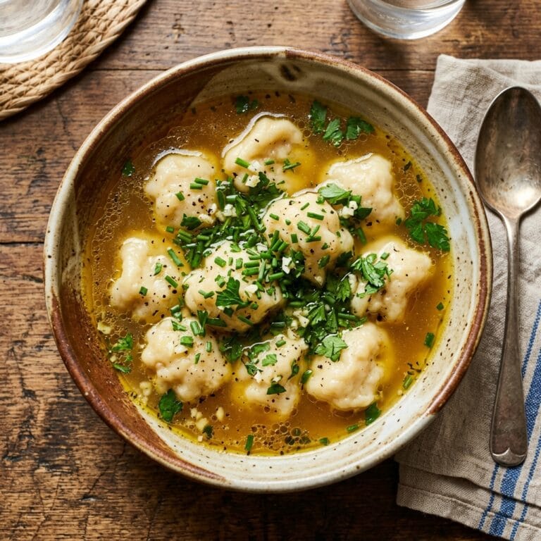 Savory Squishy Dumplings With Fresh Garlic And Herbs
