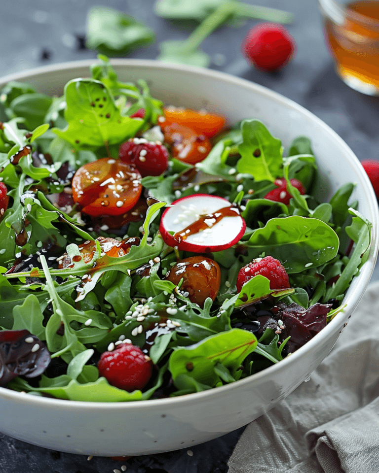 Spring Mix Salad With Balsamic Honey Dressing