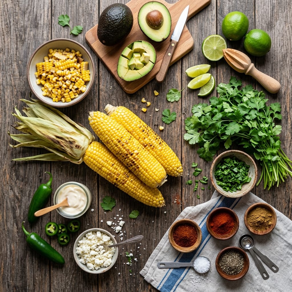 Homemade Mexican Street Corn Salad With Avocado