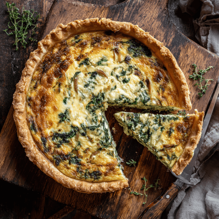 Spinach Mushroom Quiche