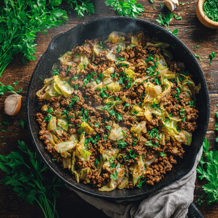 ground beef and cabbage