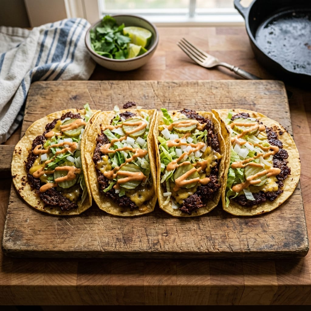 Smash Burger Tacos