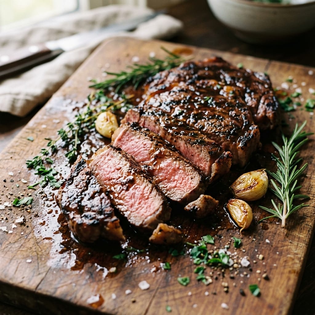 Grilled Steaks with Board Sauce