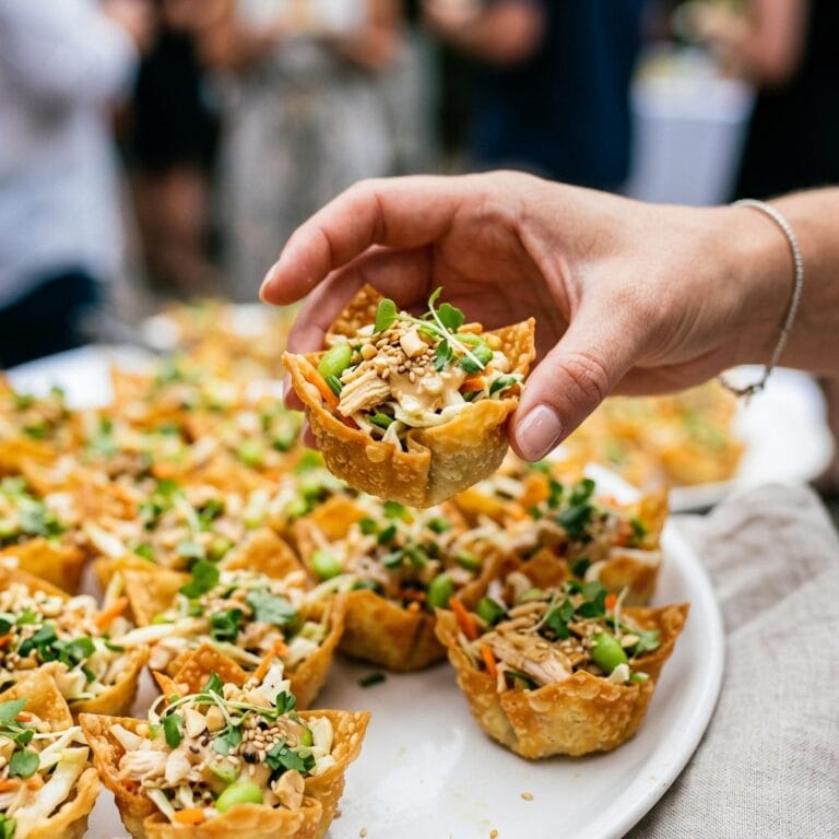 Crunchy Asian Chicken Salad Cups