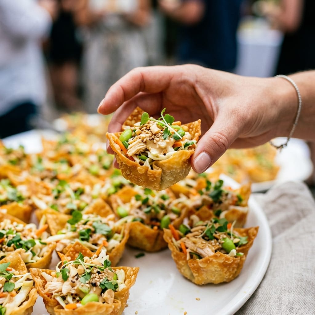 Crunchy Asian Chicken Salad Cups