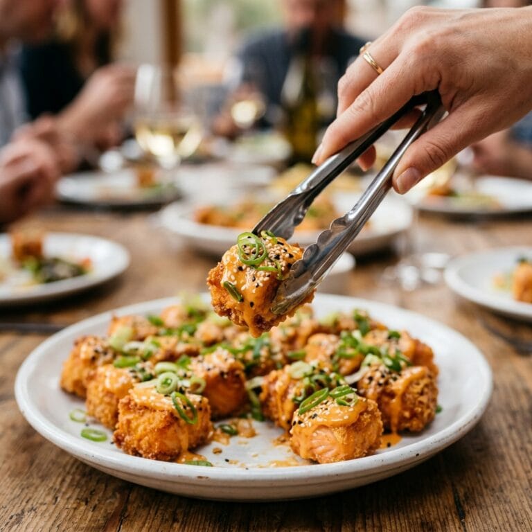 Crispy Bang Bang Salmon Bites