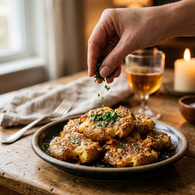 Crispy Parmesan Smashed Potatoes