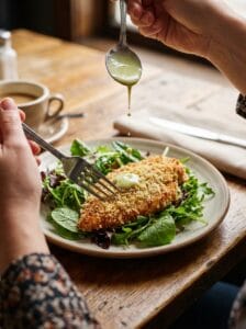 Green Goddess Salad with Parmesan Chicken