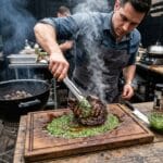 Grilled Steaks with Board Sauce