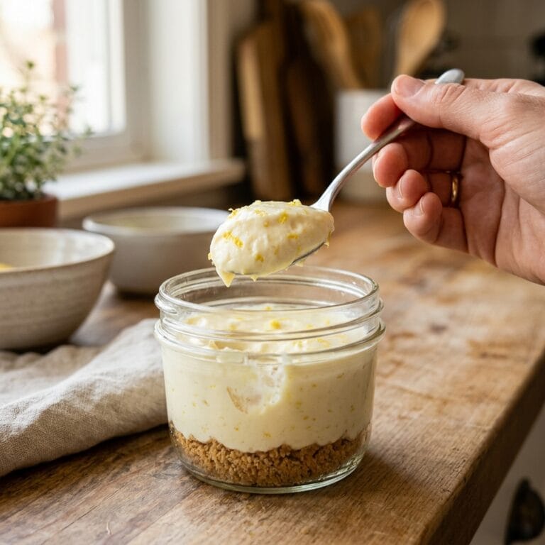 No-Bake Lemon Yogurt Cheesecake Jars