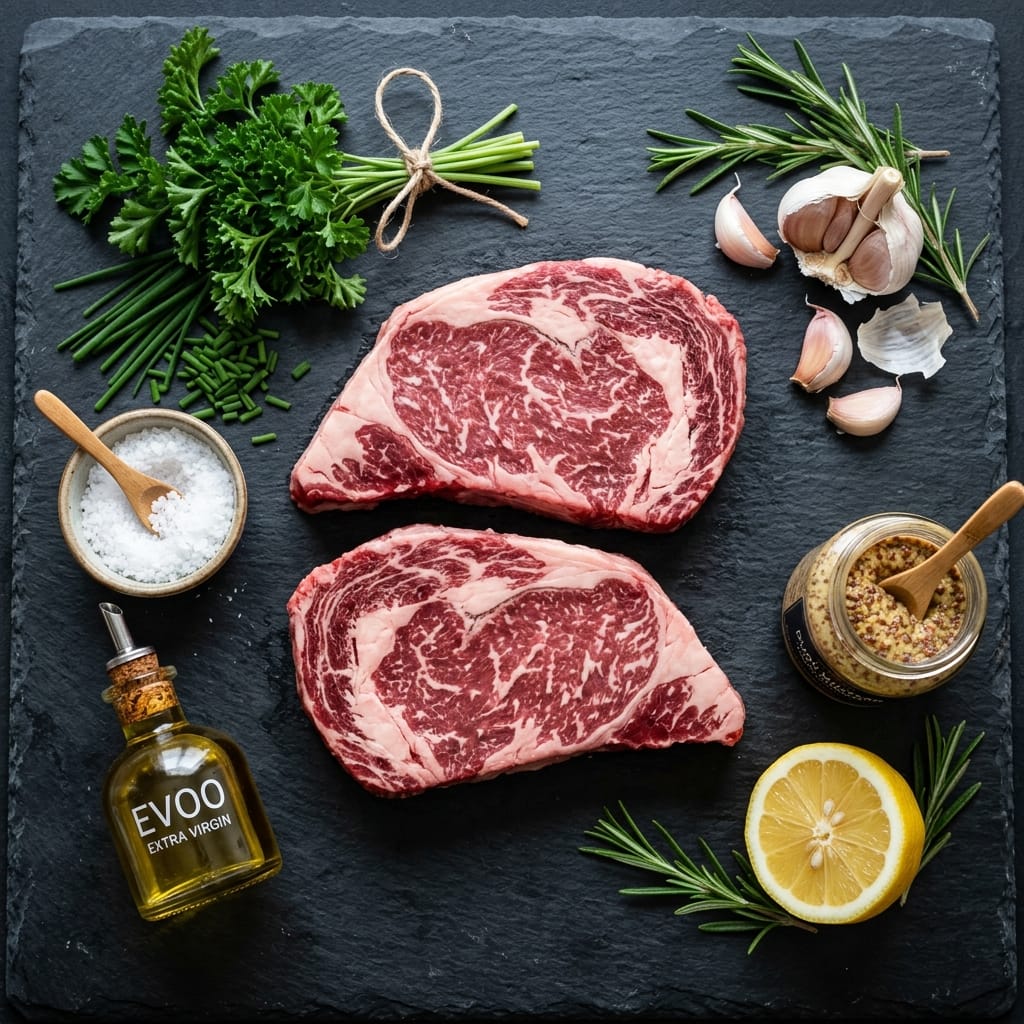 Grilled Steaks with Board Sauce