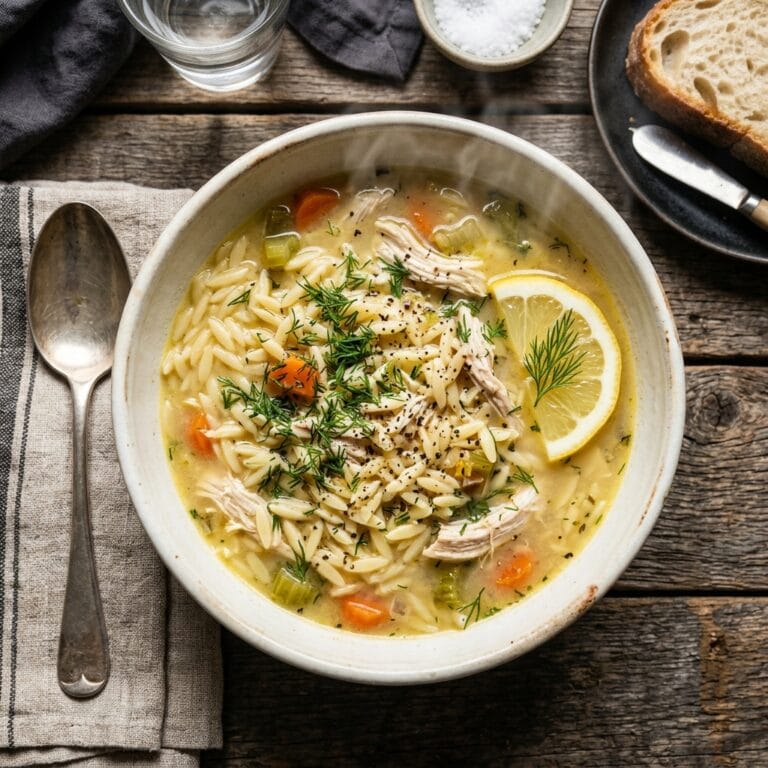 Mediterranean Lemon Chicken Soup (Avgolemono)