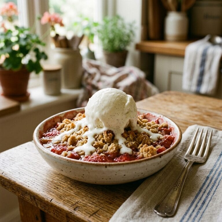 Strawberry Rhubarb Crumble