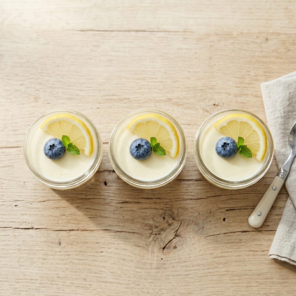 No-Bake Lemon Yogurt Cheesecake Jars