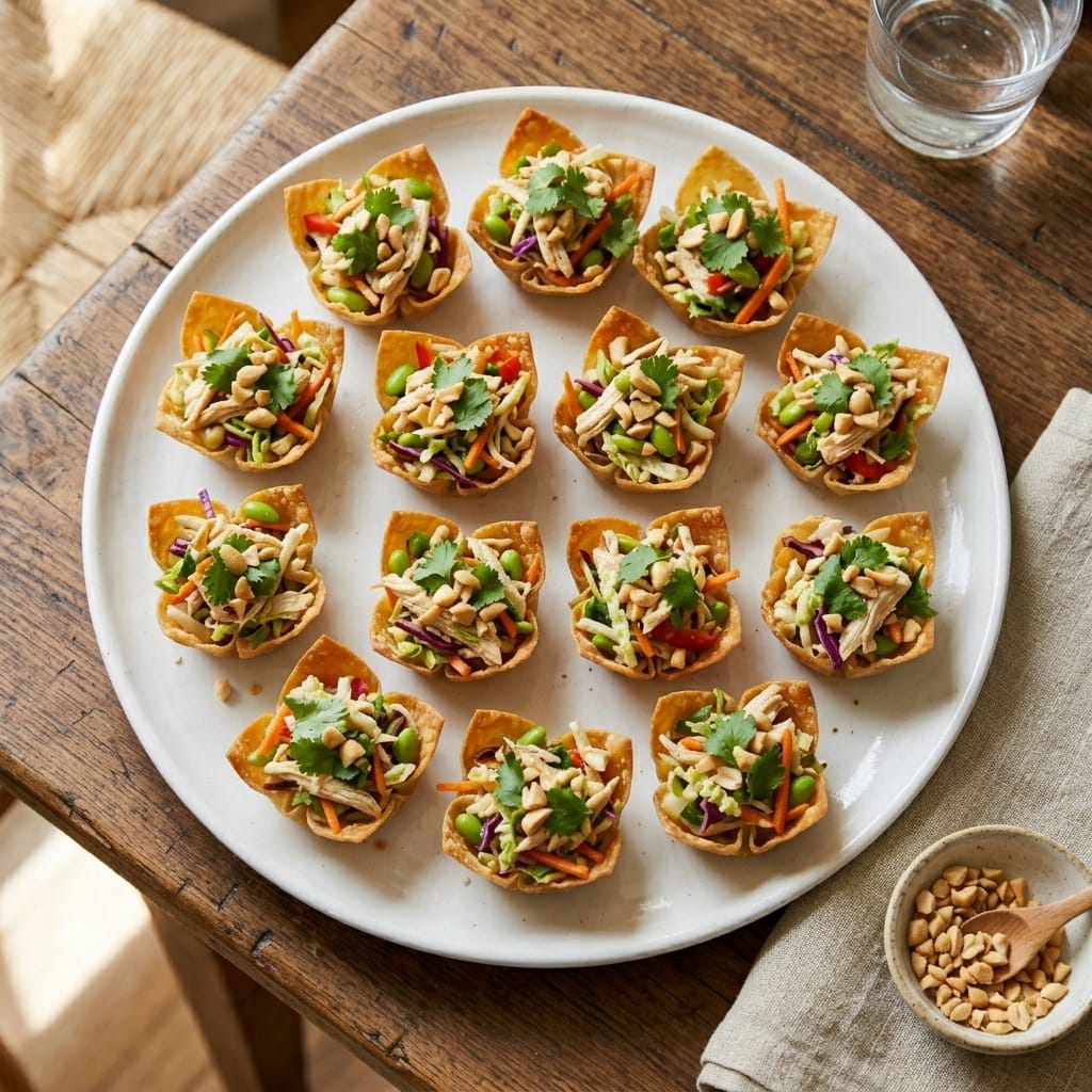 Crunchy Asian Chicken Salad Cups