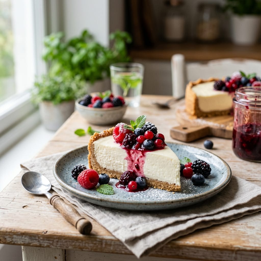 2-Ingredient Yogurt Biscuit Cheesecake