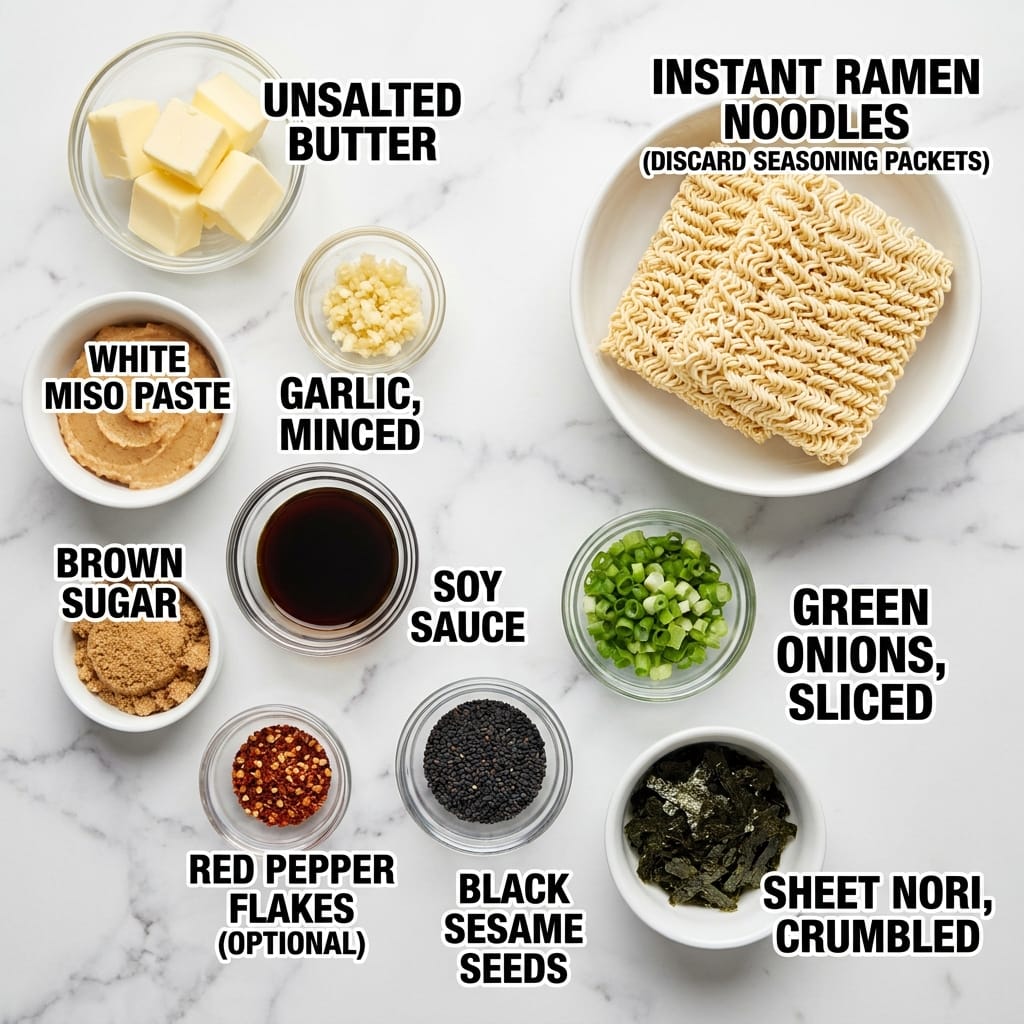 Miso Brown Butter Ramen Noodles