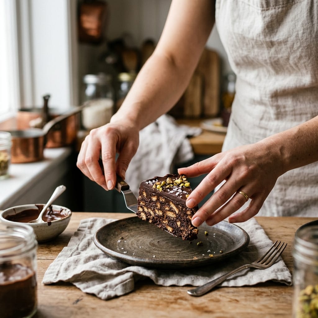 No-Bake Chocolate Biscuit Cake