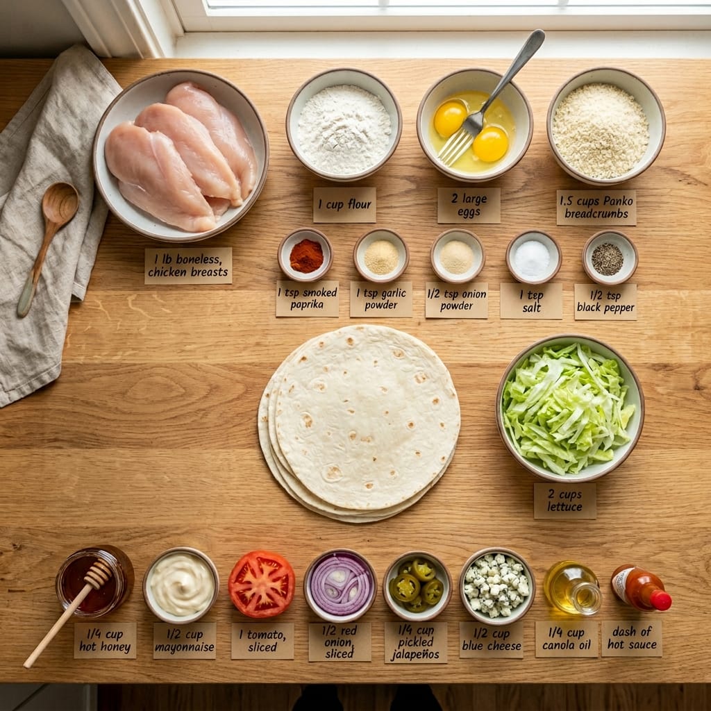 The Best Crispy Hot Honey Chicken Smash Wraps