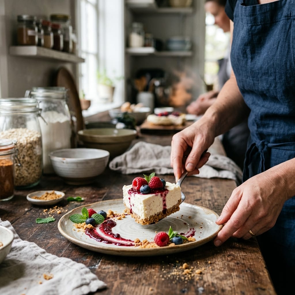 2-Ingredient Yogurt Biscuit Cheesecake