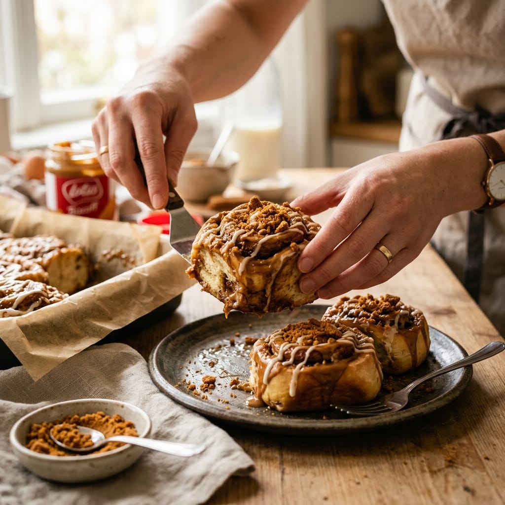Biscoff Cookie Butter Cinnamon Rolls