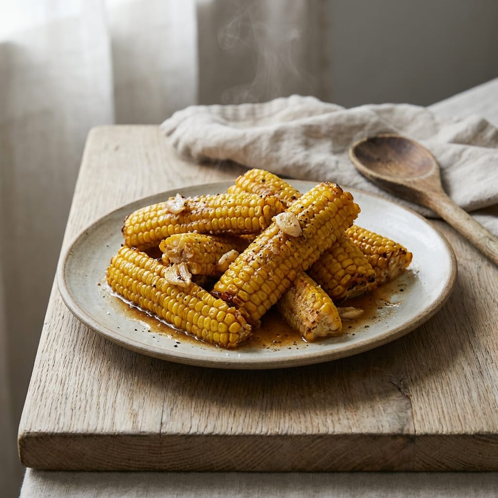 Brown Butter Garlic Corn Ribs