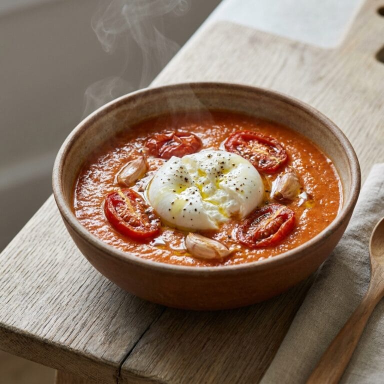 Creamy Roasted Tomato Burrata Soup