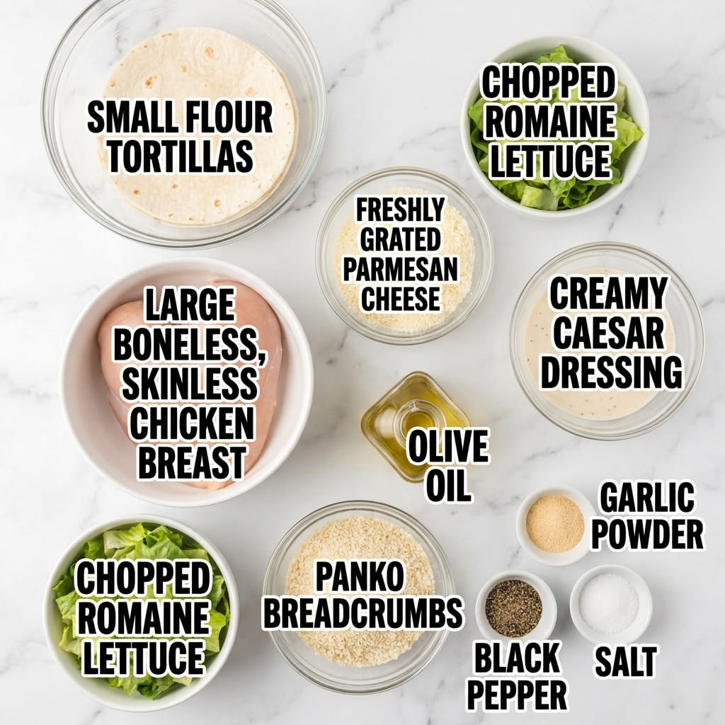 Crispy Chicken Caesar Wrap Crunch Cups