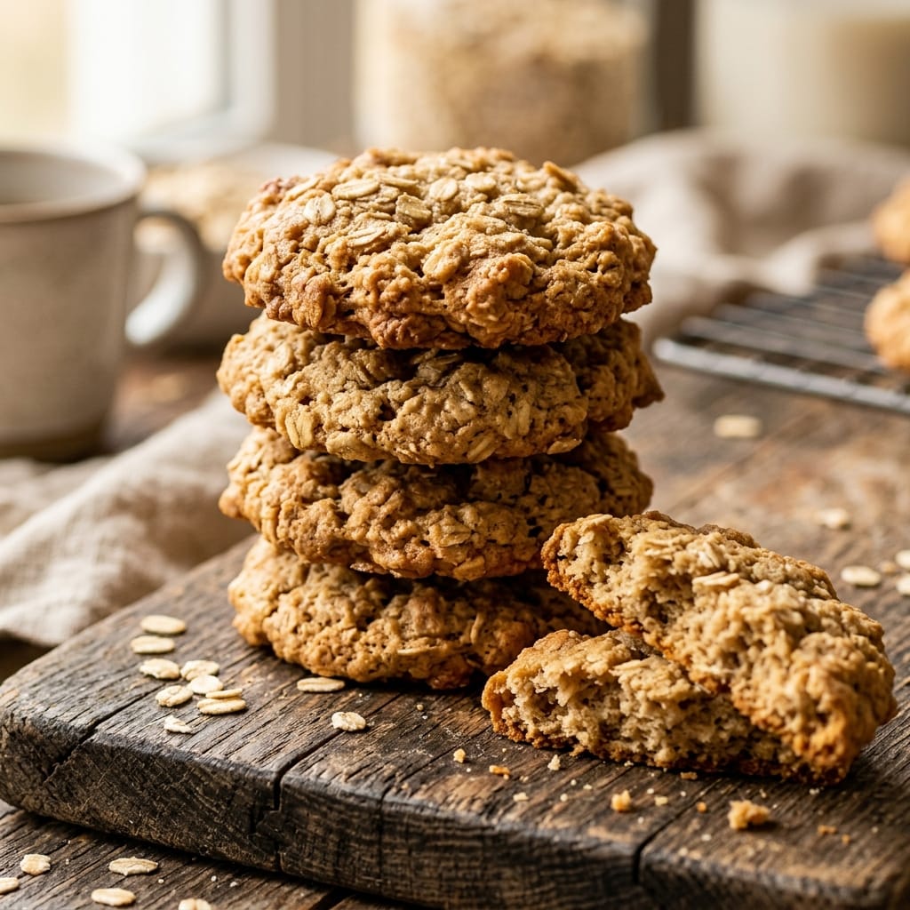 Fluffy 3-Ingredient Oatmeal Cookies
