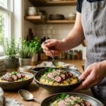 Garlic Butter Steak & Cheddar Rice Bowls