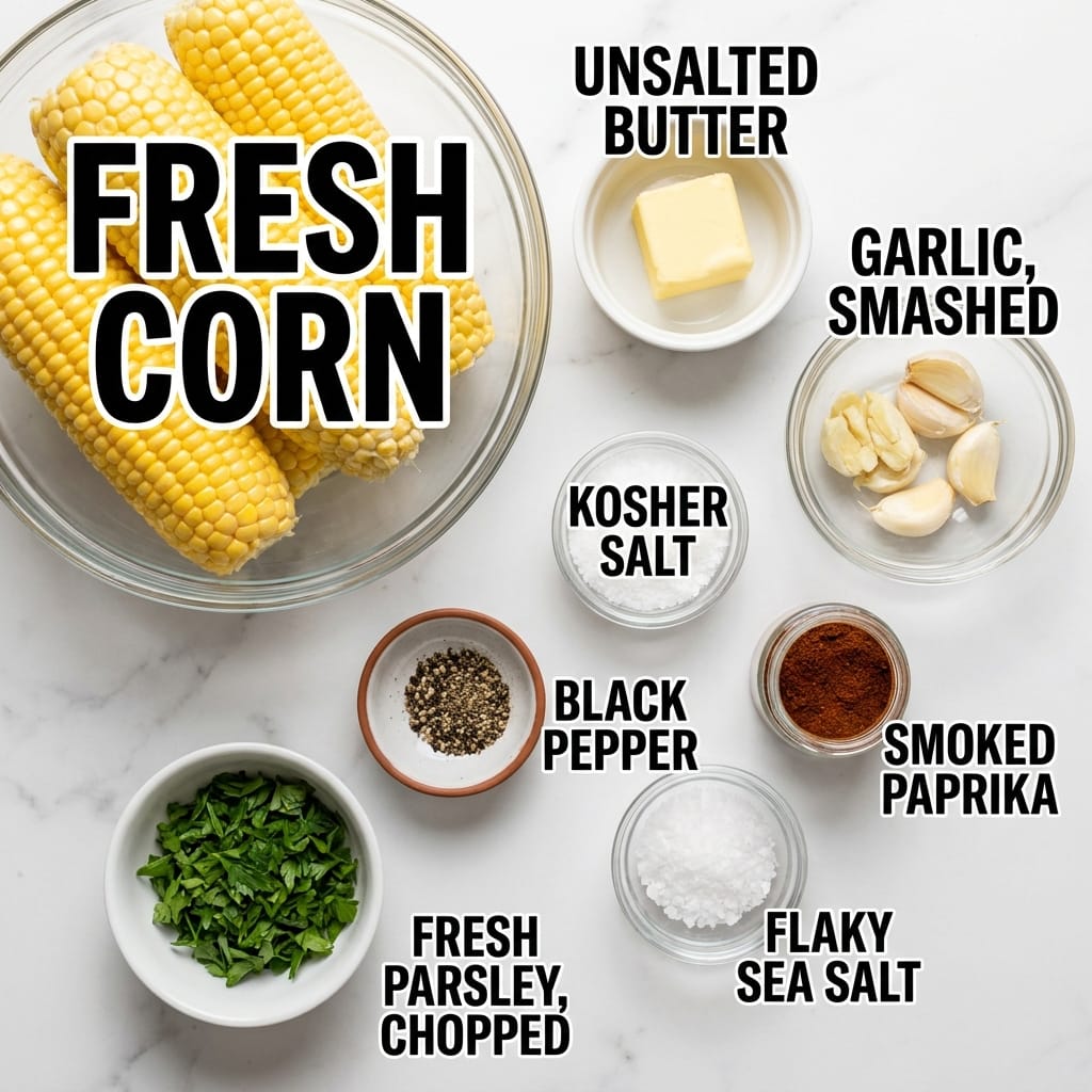Brown Butter Garlic Corn Ribs