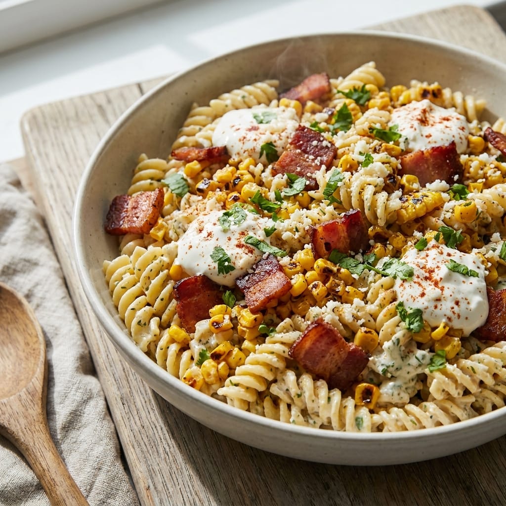 Loaded Street Corn Ranch Pasta Salad