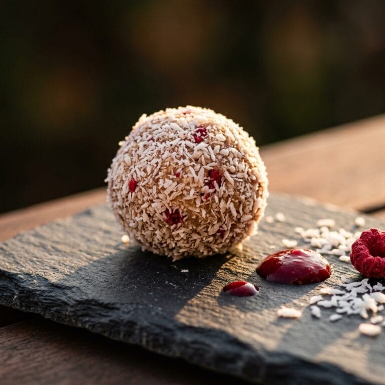 No-Bake Raspberry Coconut Bliss Balls