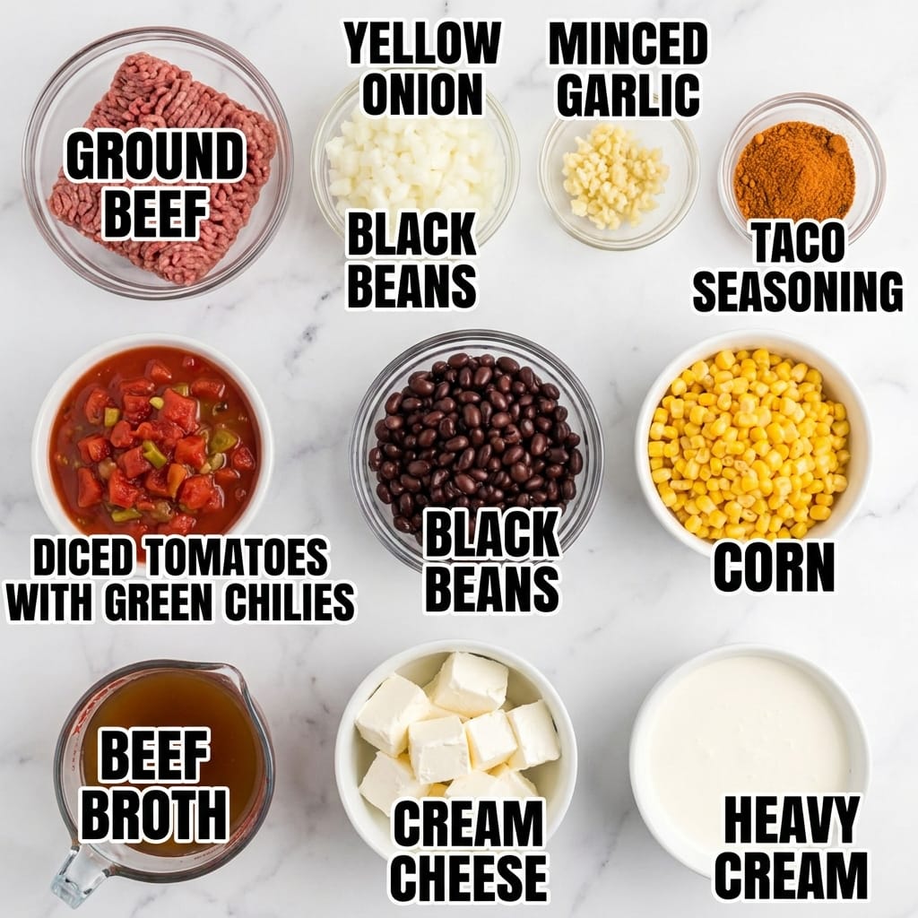 Slow Cooker Creamy Taco Soup
