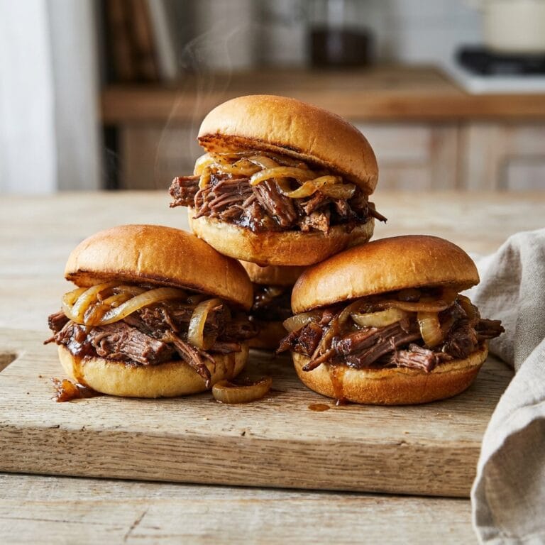 Slow Cooker French Onion Pot Roast Sliders