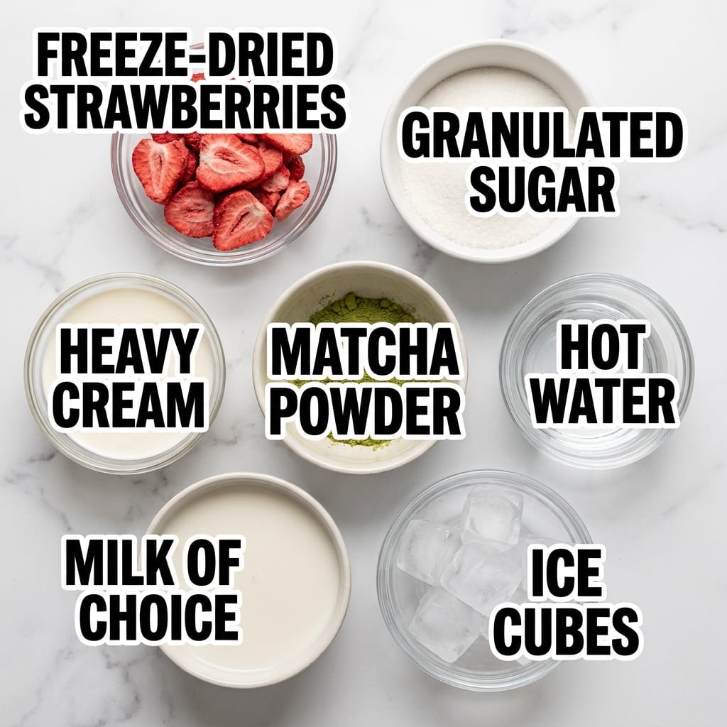Whipped Strawberry Matcha Latte