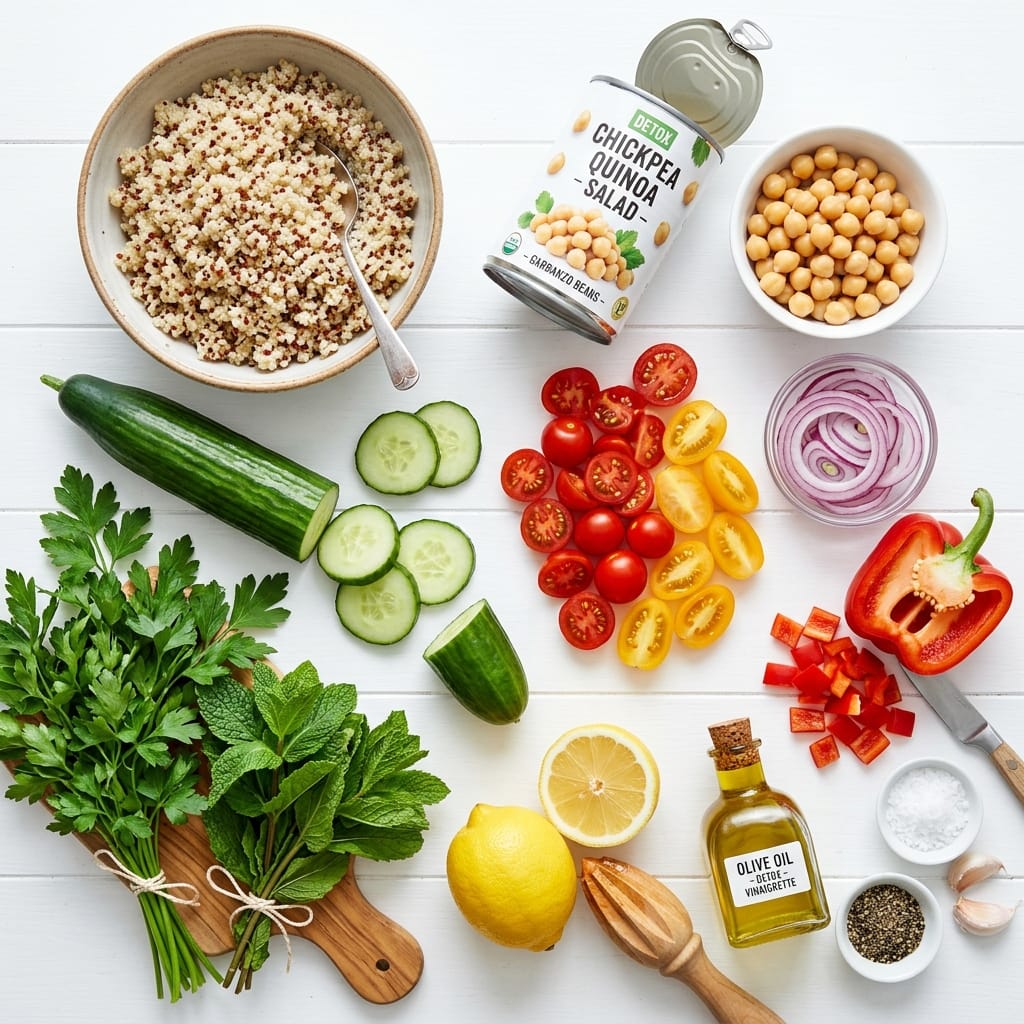 Detox Chickpea Quinoa Salad