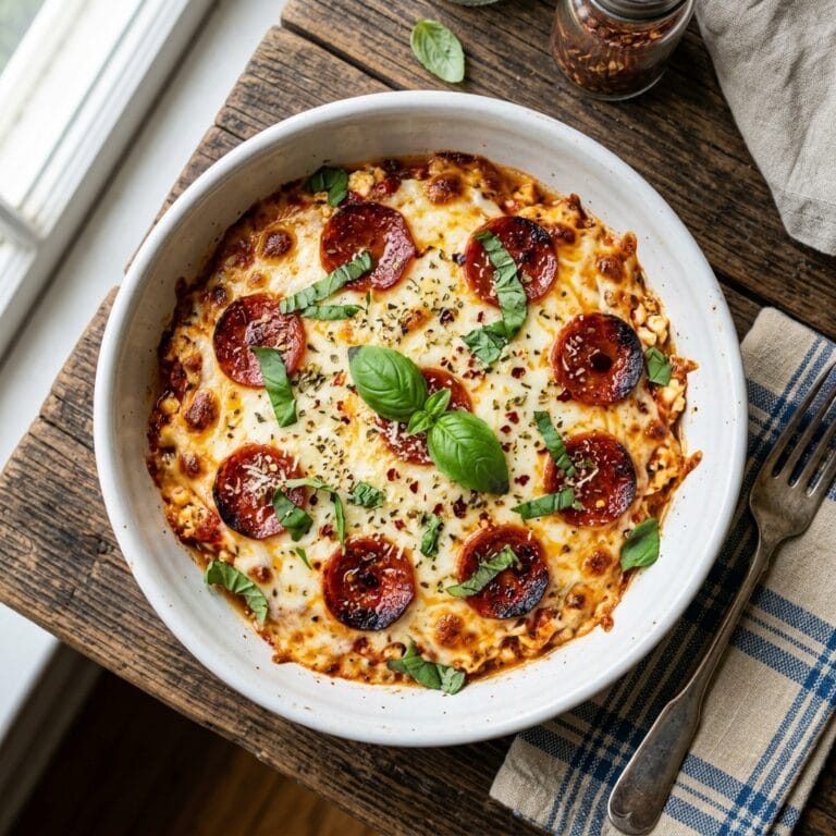 Cottage Cheese Pizza Bowl