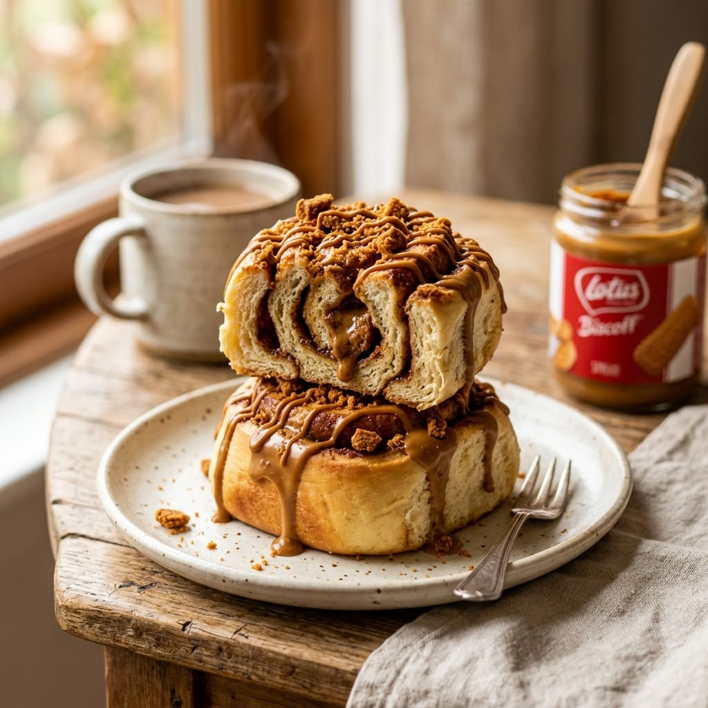 Biscoff Cookie Butter Cinnamon Rolls