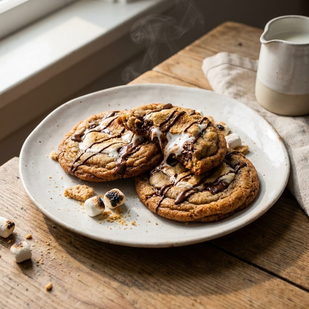Brown Butter S’mores Stuffed Cookies
