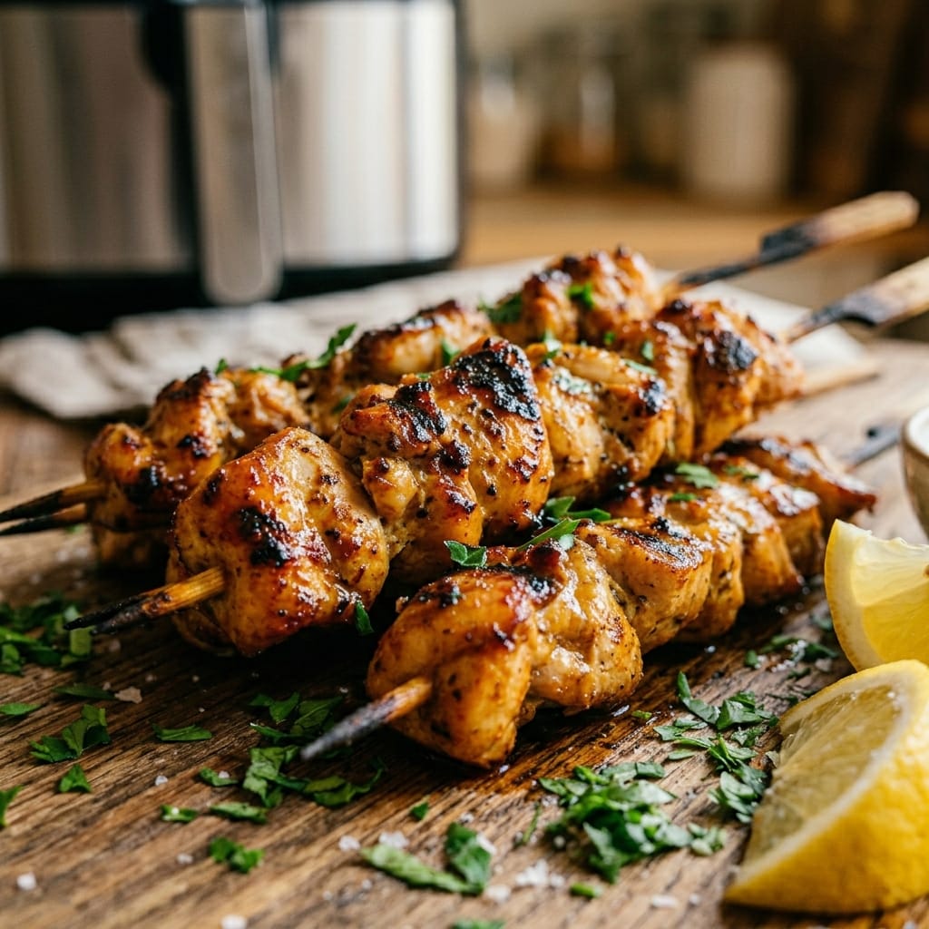 Easy Air Fryer Chicken Skewers