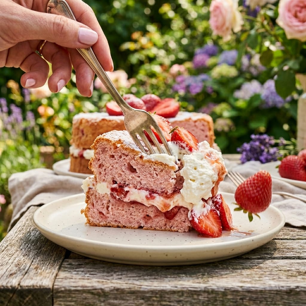 Strawberry Angel Cake