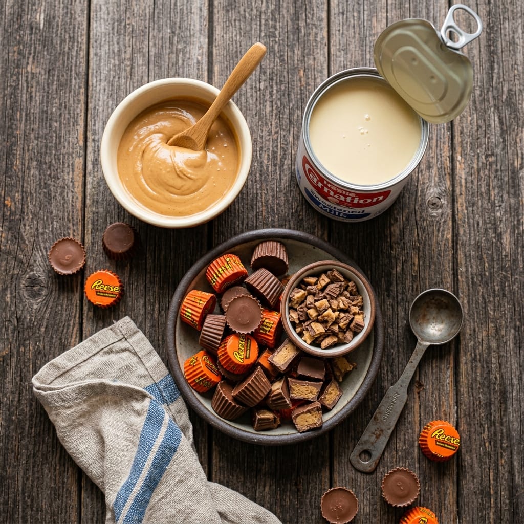 Reese's Peanut Butter Cup Fudge (3 Ingredient) - TipBuzz