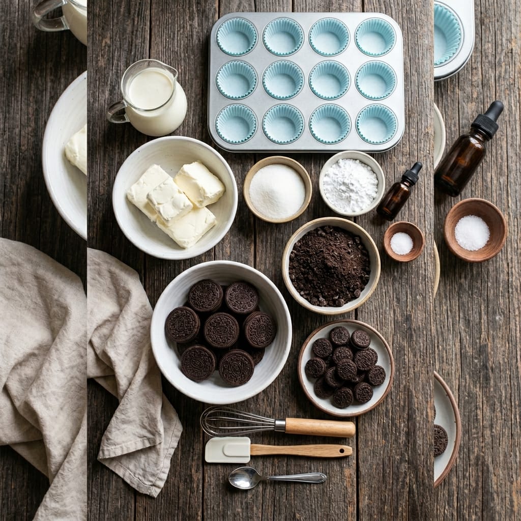 Mini No-Bake Oreo Cheesecakes